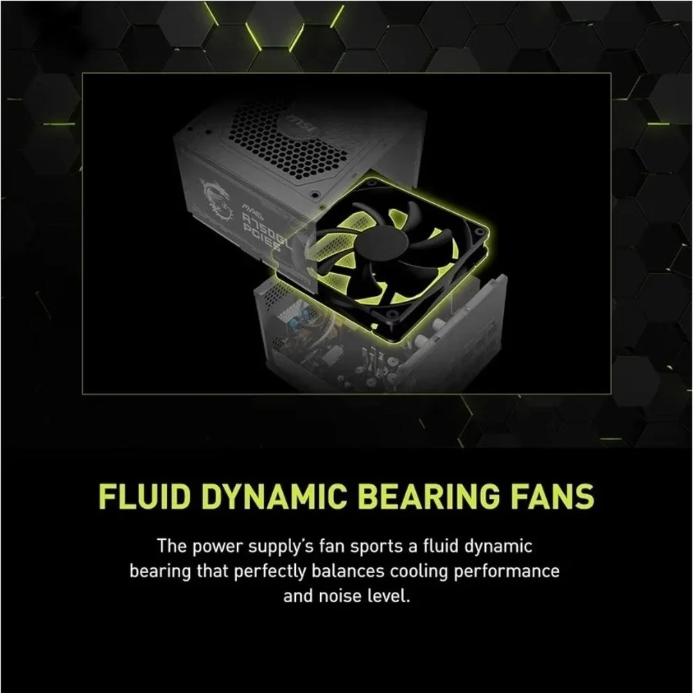 New MAG A750GL PCIE5 Compact Gaming PSU, 750 Watt Power Supply